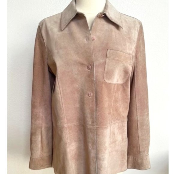 Sigrid Olsen Suede Leather Button Down Jacket or Top - Picture 6 of 13